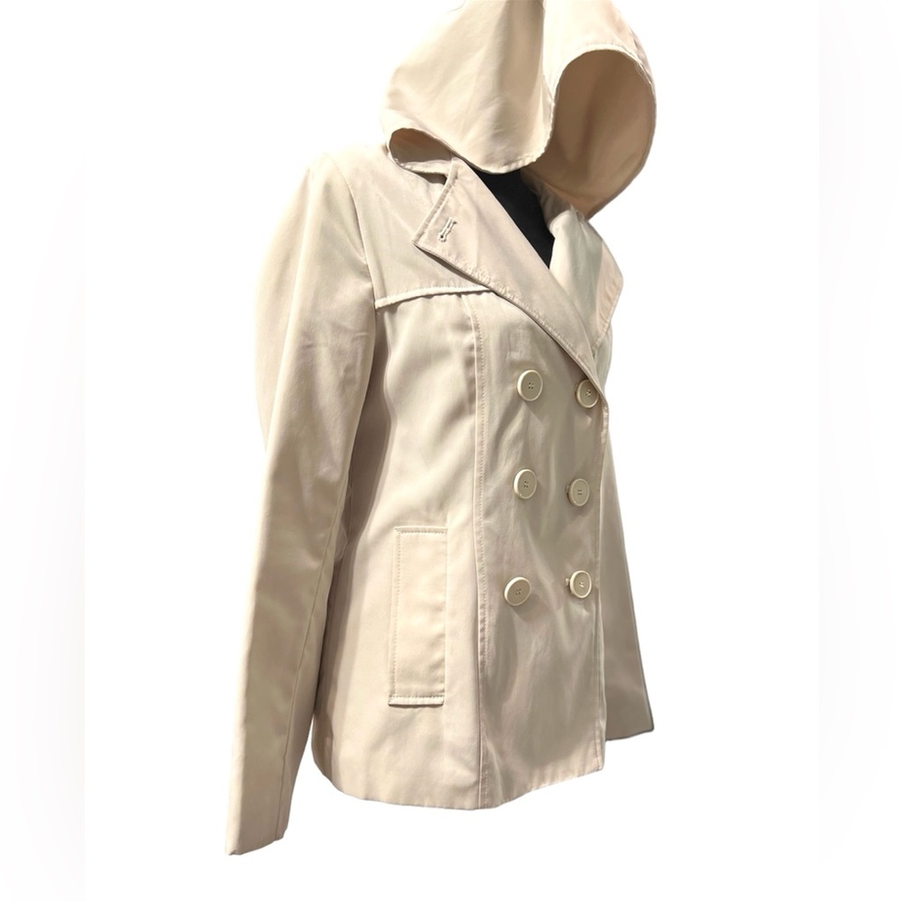 Espirit Classic Double-Breasted Rain Jacket Sand … - image 6